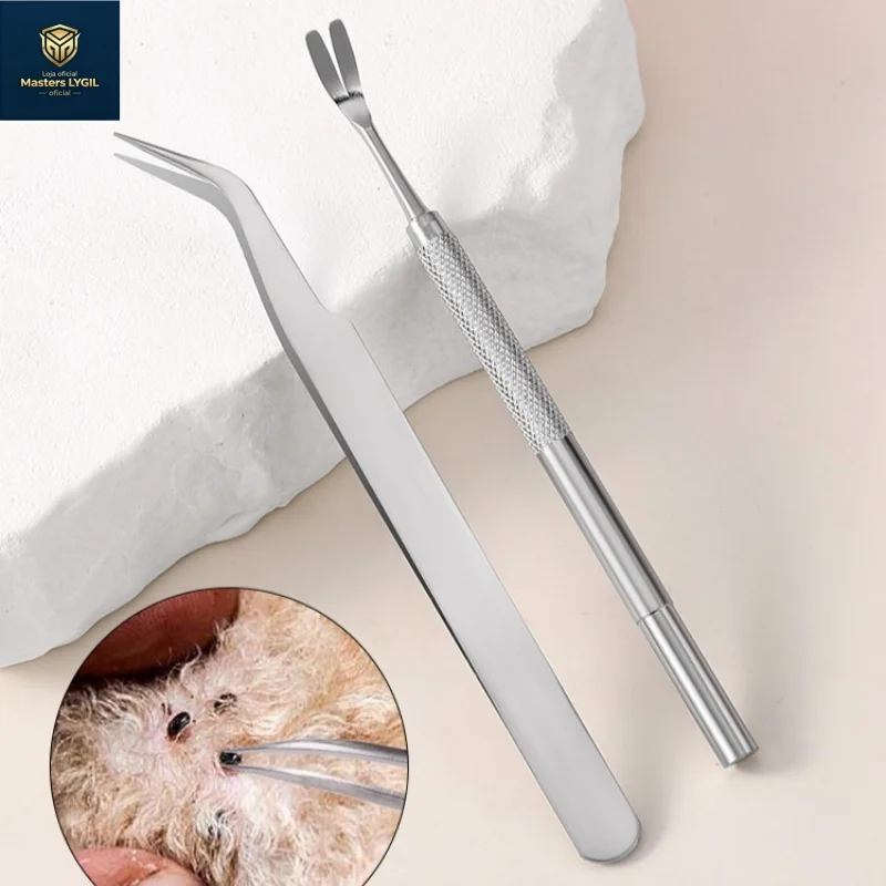 1Set Stainless Steel Tick Fork Mite Flea Tweezers Dual Headed Clamp for Catching Lice Cat and Dog Tick Removal Pet Cleaning Tool
1Set Stainless Steel Tick Fork Mite Flea Tweezers Dual Headed Clamp for Catching Lice Cat and Dog Tick Removal Pet Cleaning Tool