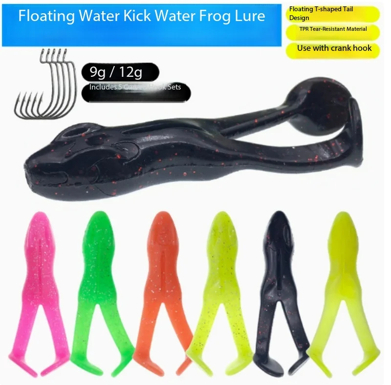 Topwater Kick Frog Lures Long Leg T Tail Soft Baits TPR Material Durable Artificial Lures For Freshwater Bass Fishing Tackle
Topwater Kick Frog Lures Long Leg T Tail Soft Baits TPR Material Durable Artificial Lures For Freshwater Bass Fishing Tackle