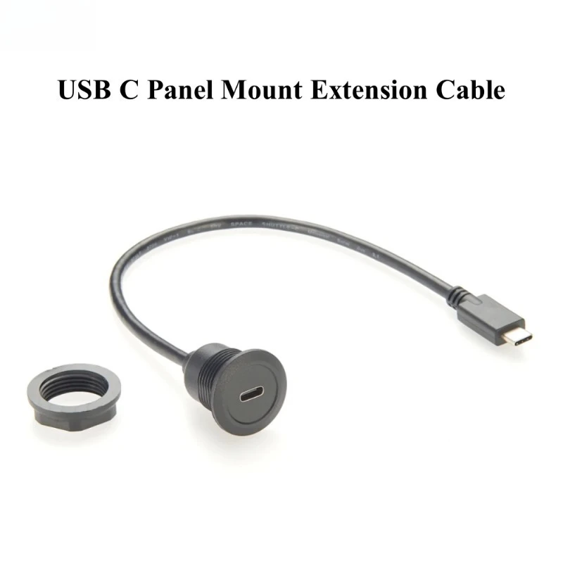 USB 3.1 C Male To Female Extension Cable Round Flush Panel Mount Bulkhead USB Type C Extender 10Gbps High Speed Data & Power
USB 3.1 C Male To Female Extension Cable Round Flush Panel Mount Bulkhead USB Type C Extender 10Gbps High Speed Data & Power