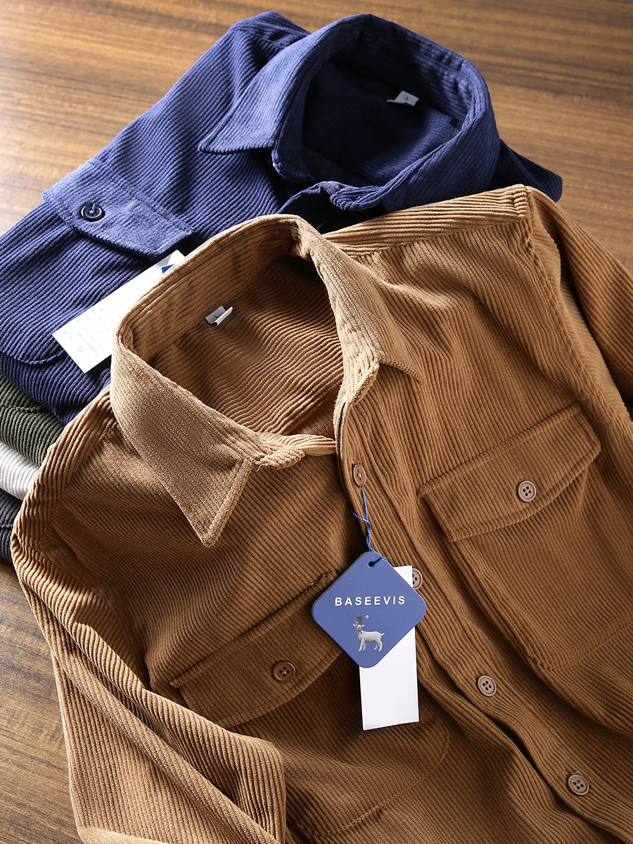 High Quali Men's Corduroy irt Casual Autumn Winter Faionable Vintage American Sle Long Sve Loose Fit Couple's Top
High Quali Men's Corduroy irt Casual Autumn Winter Faionable Vintage American Sle Long Sve Loose Fit Couple's Top