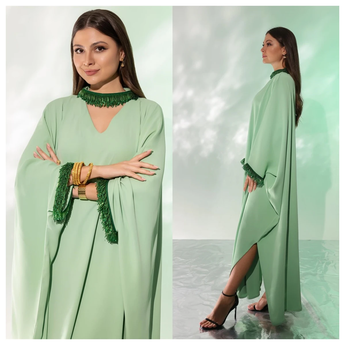 Customized Formal Green Jersey Evening Dress O-Neck Long Sleeves Homecoming Dress Tassel Vestido De Festa Homecoming D
Customized Formal Green Jersey Evening Dress O-Neck Long Sleeves Homecoming Dress Tassel Vestido De Festa Homecoming D