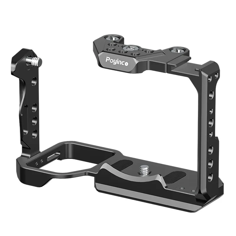 Camera Cage for Sony FX3 / FX30, Aluminum Alloy Video Rig with 1/4" Screw Holes
Camera Cage for Sony FX3 / FX30, Aluminum Alloy Video Rig with 1/4" Screw Holes