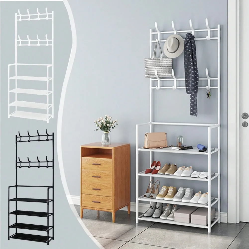 Shoe Rack Coat Rack Integrated Door Multi Layer Space Saving Simples Home Dormitory Rental Room Storage
Shoe Rack Coat Rack Integrated Door Multi Layer Space Saving Simples Home Dormitory Rental Room Storage