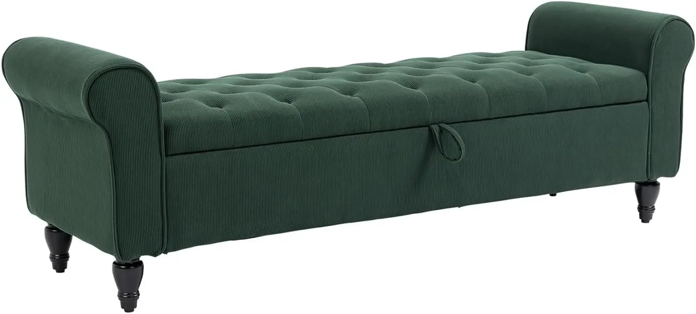 63'' Upholstered Tufted Storage Ottoman, Large Space, Wood Legs, Living Room/Entryway/Bedroom
63'' Upholstered Tufted Storage Ottoman, Large Space, Wood Legs, Living Room/Entryway/Bedroom