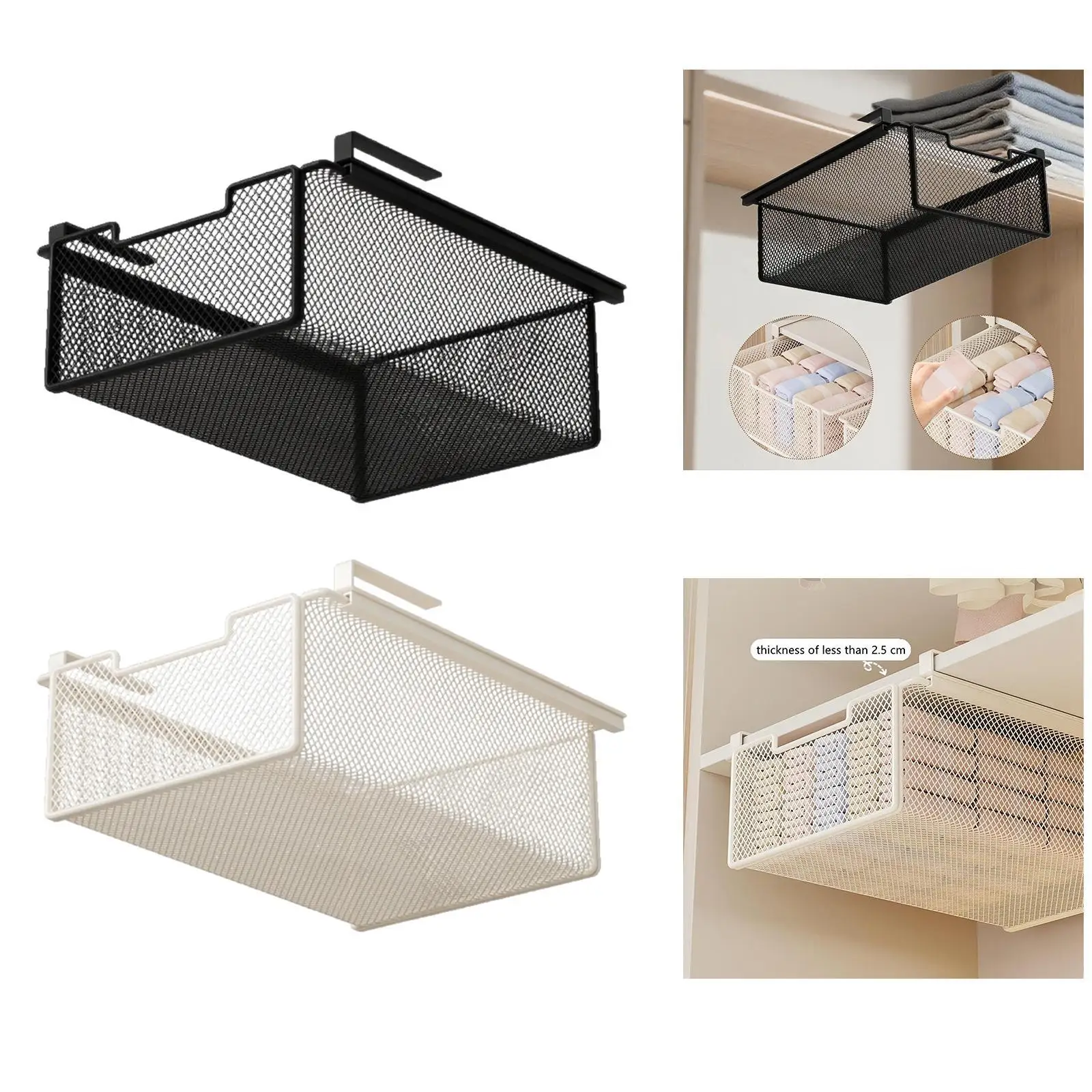 Underwear Organizer Cabinet Closet Storage Box Easy Install Clothing Iron under Shelf Storage Organizer for Office Belts Ties
Underwear Organizer Cabinet Closet Storage Box Easy Install Clothing Iron under Shelf Storage Organizer for Office Belts Ties