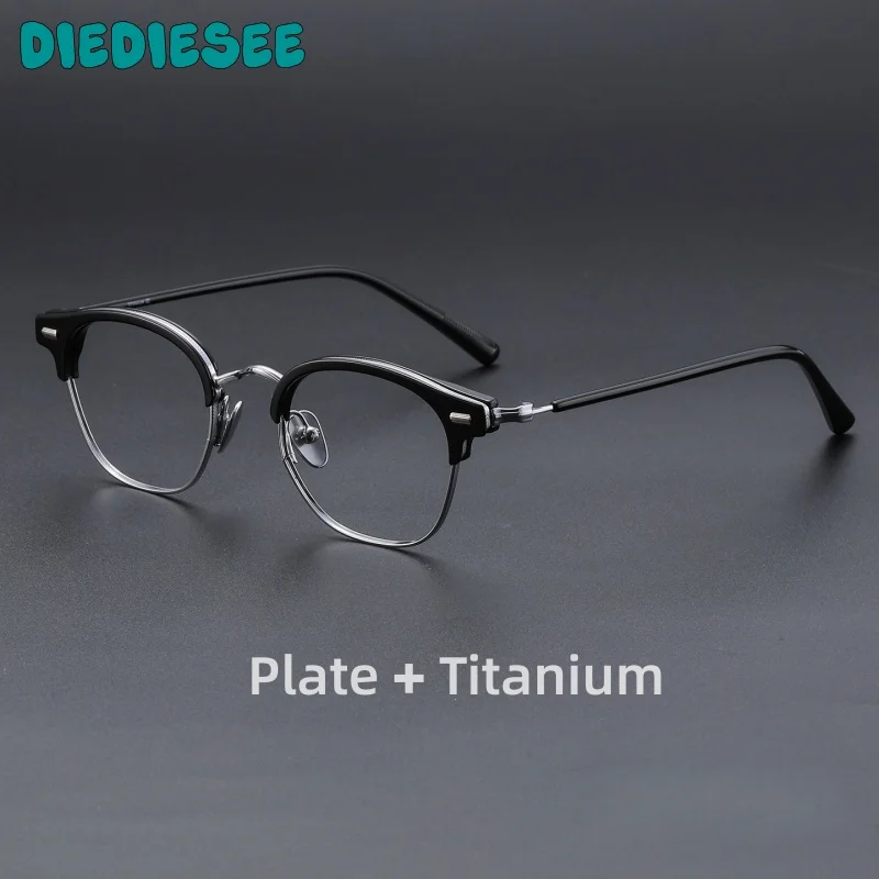 DIEDIESEE Men's Ultra Light Plate And Titanium Eyeframe Anti Blue Light Flat Glasses Retro Women's Hawksbill Eyeframe V-8263
DIEDIESEE Men's Ultra Light Plate And Titanium Eyeframe Anti Blue Light Flat Glasses Retro Women's Hawksbill Eyeframe V-8263