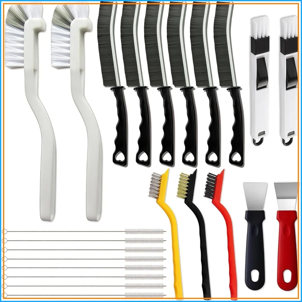 23Pcs Crevice Cleaning Brush Set, Hard Bristle Scrub Brushes for Deep Cleaning Gaps, Grout, Tiles, Sink, Teapot
23Pcs Crevice Cleaning Brush Set, Hard Bristle Scrub Brushes for Deep Cleaning Gaps, Grout, Tiles, Sink, Teapot