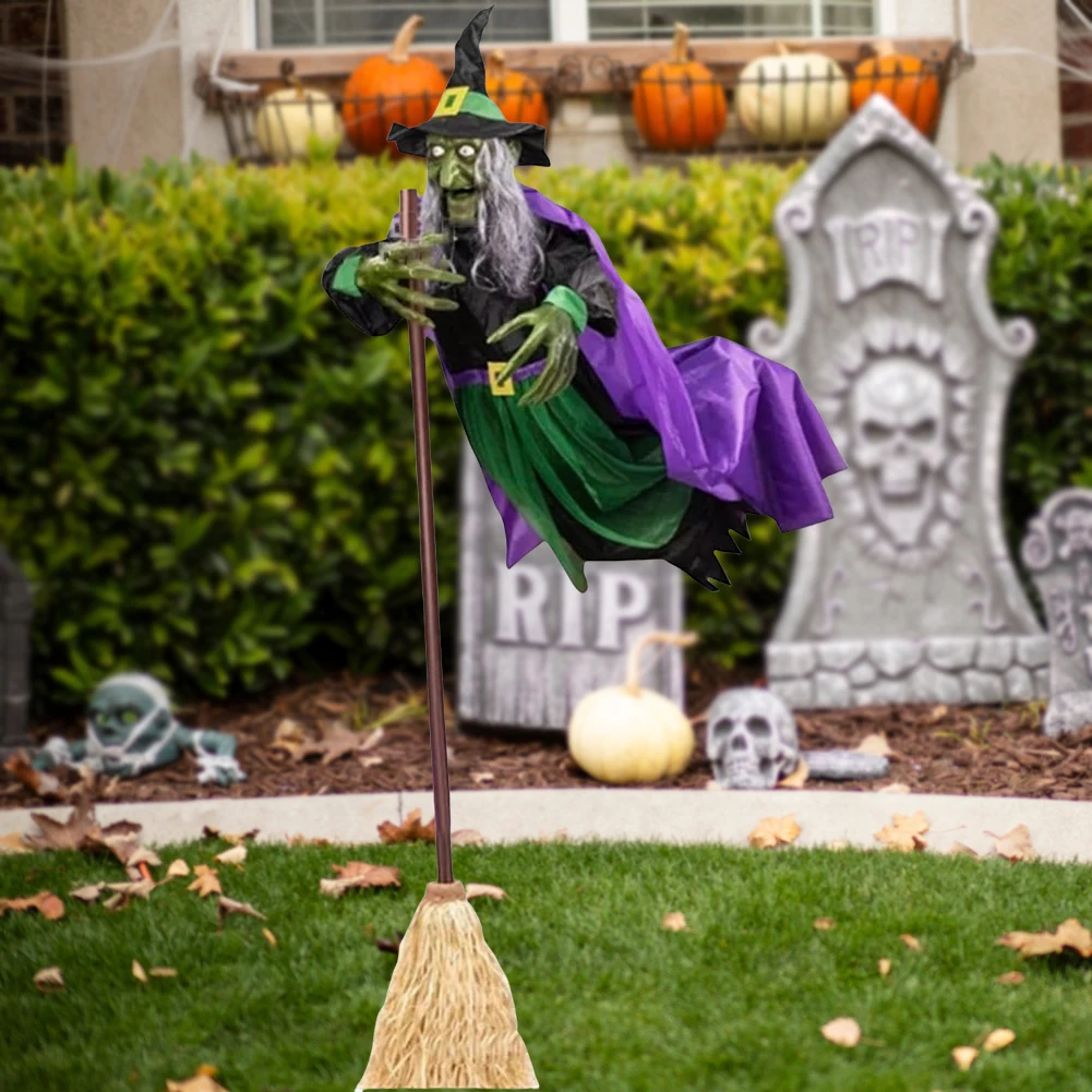 Flying Witch Decorations with Luminous Eyes Halloween Flying Witch on Broom Decor Animated Witch Decor for Garden Yard Lawn
Flying Witch Decorations with Luminous Eyes Halloween Flying Witch on Broom Decor Animated Witch Decor for Garden Yard Lawn