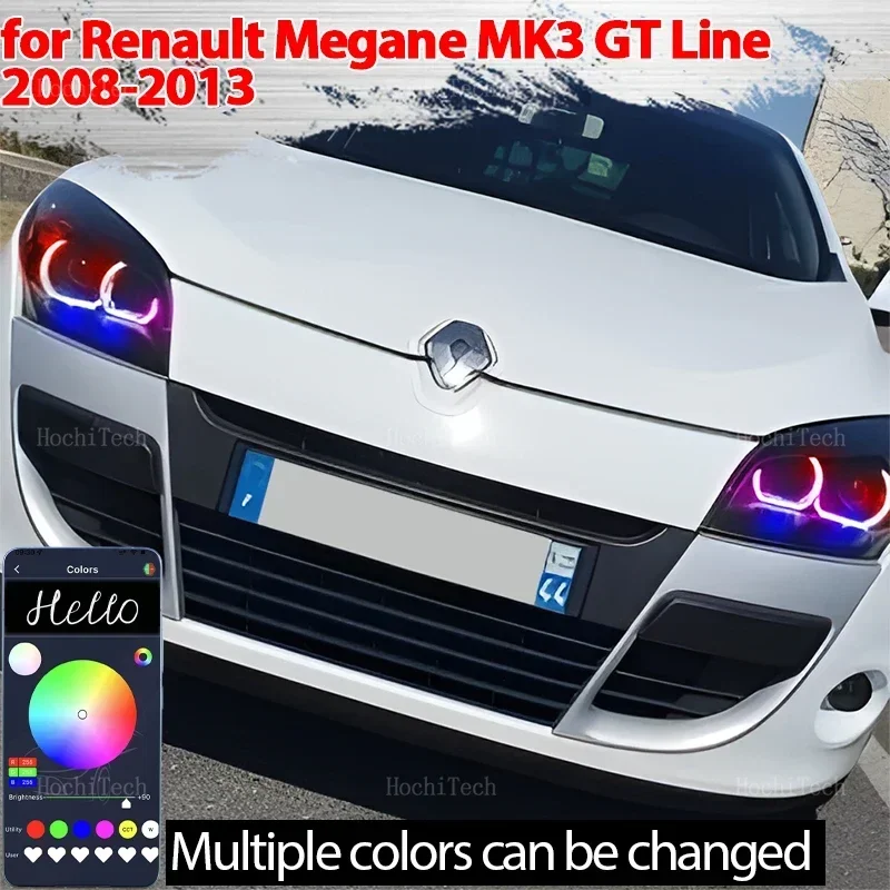 RGB multi colors Light Rings APP Turn signal flashing DRL LED Angel Eyes Kit For Renault Megane MK3 GT Line 2008-2013
RGB multi colors Light Rings APP Turn signal flashing DRL LED Angel Eyes Kit For Renault Megane MK3 GT Line 2008-2013