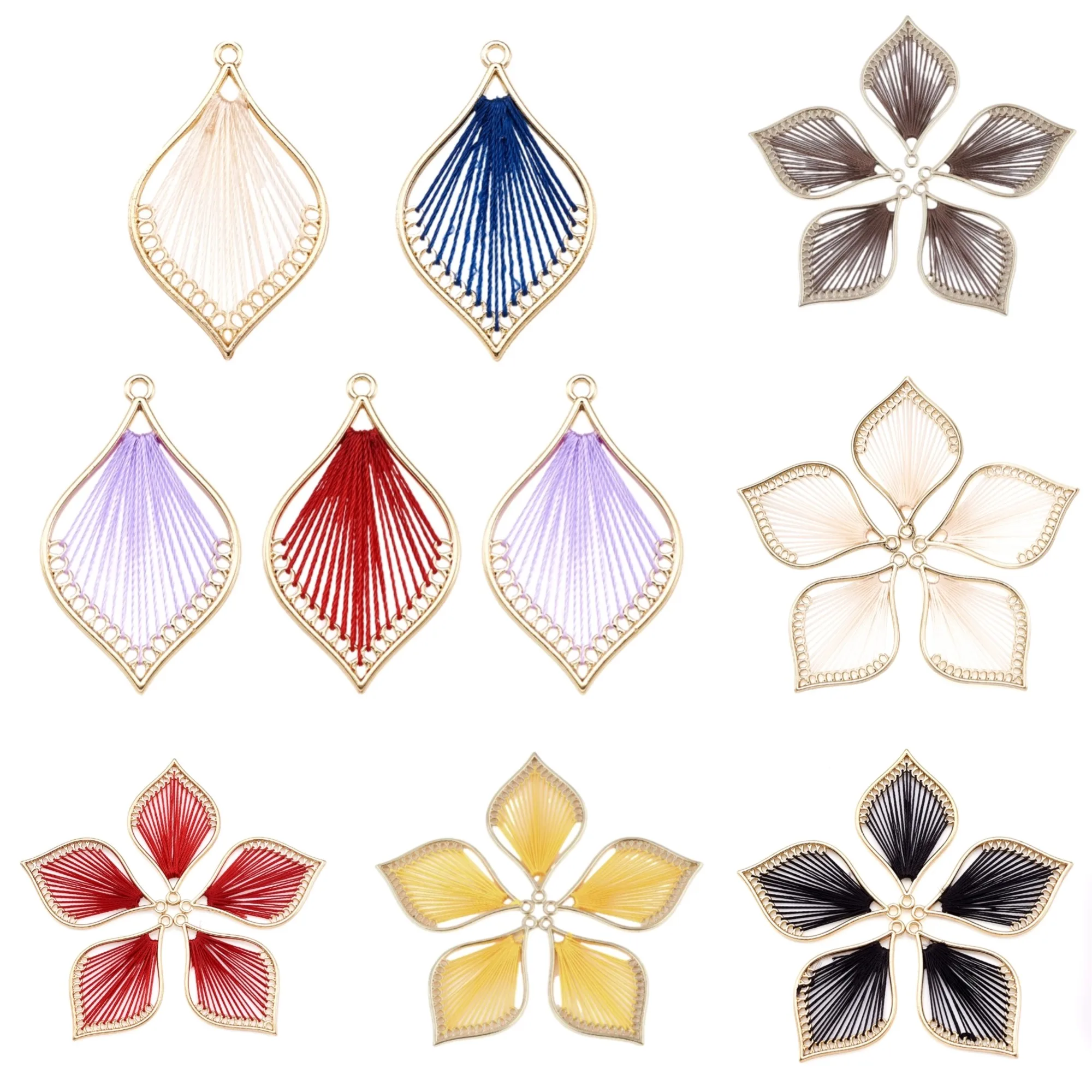 5Pcs Cotton Thread Woven Pendants Alloy Leaf Braided Charm For DIY Earrings Necklaces Bracelets Jewelry Making Accessories
5Pcs Cotton Thread Woven Pendants Alloy Leaf Braided Charm For DIY Earrings Necklaces Bracelets Jewelry Making Accessories