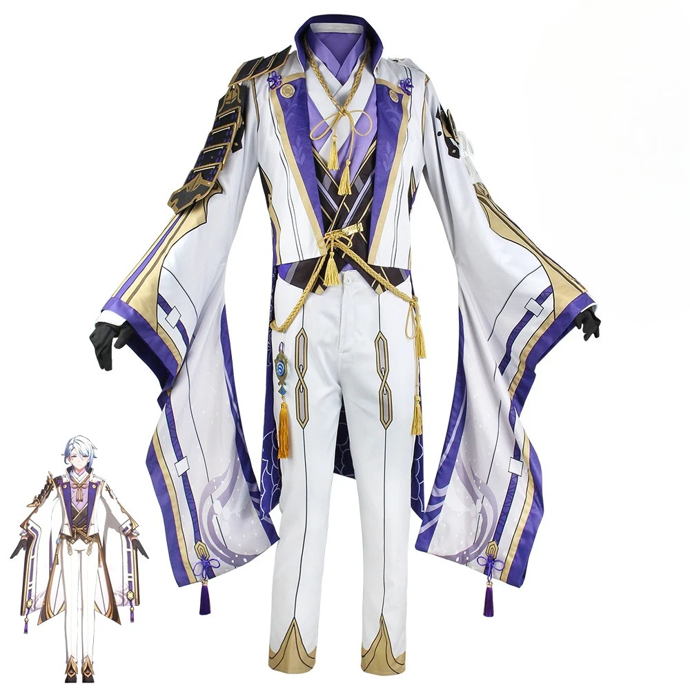 Kamisato Ayato Genshin Impact Cosplay Costumes Halloween Game Bandai Hamori Character Clothes Anime Party Performance Outfits
Kamisato Ayato Genshin Impact Cosplay Costumes Halloween Game Bandai Hamori Character Clothes Anime Party Performance Outfits