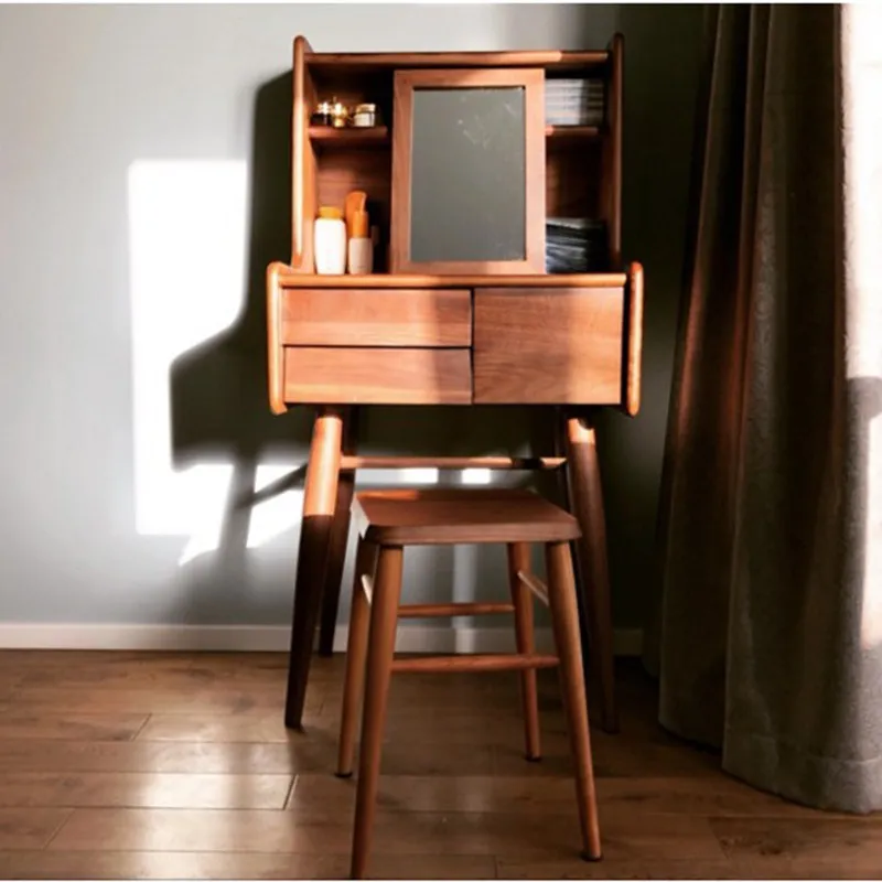 #Nordic-style Solid Wood Minimalist Vanity with Mirror and Drawer Storage for Compact Bedrooms and Apartments
#Nordic-style Solid Wood Minimalist Vanity with Mirror and Drawer Storage for Compact Bedrooms and Apartments