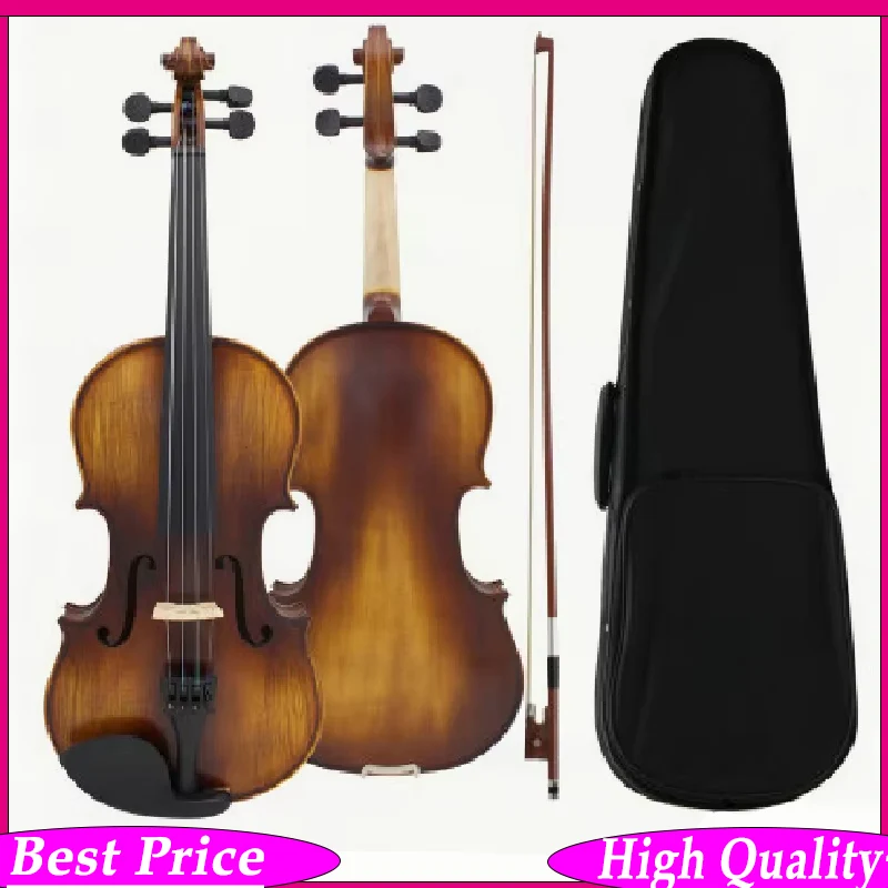 Professional 4/4 Solid Wood Acoustic Violin Fiddle With Bow Case Stringed Instrument Retro Violin Beginner Students Musical Gift
Professional 4/4 Solid Wood Acoustic Violin Fiddle With Bow Case Stringed Instrument Retro Violin Beginner Students Musical Gift
