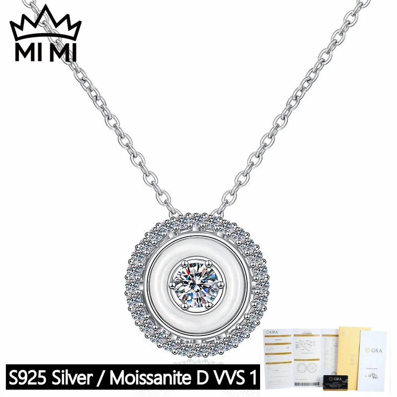 MI MI S925 Sterling Silver 0.5CT GRA Certified Natural Mother-of-Pearl Geometric Double Loop Moissanite Pendant Necklace Gift
MI MI S925 Sterling Silver 0.5CT GRA Certified Natural Mother-of-Pearl Geometric Double Loop Moissanite Pendant Necklace Gift