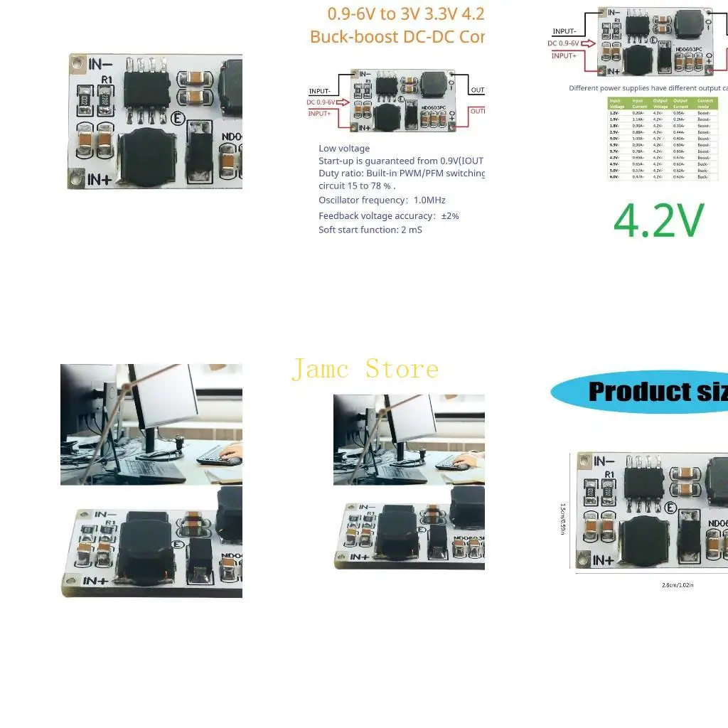 Модуль автоматических повышающих преобразователей LX0B 0,9 В 6 В до 3 В/3,3 В/4,2 В/5 В для оптимизированного
Модуль автоматических повышающих преобразователей LX0B 0,9 В 6 В до 3 В/3,3 В/4,2 В/5 В для оптимизированного