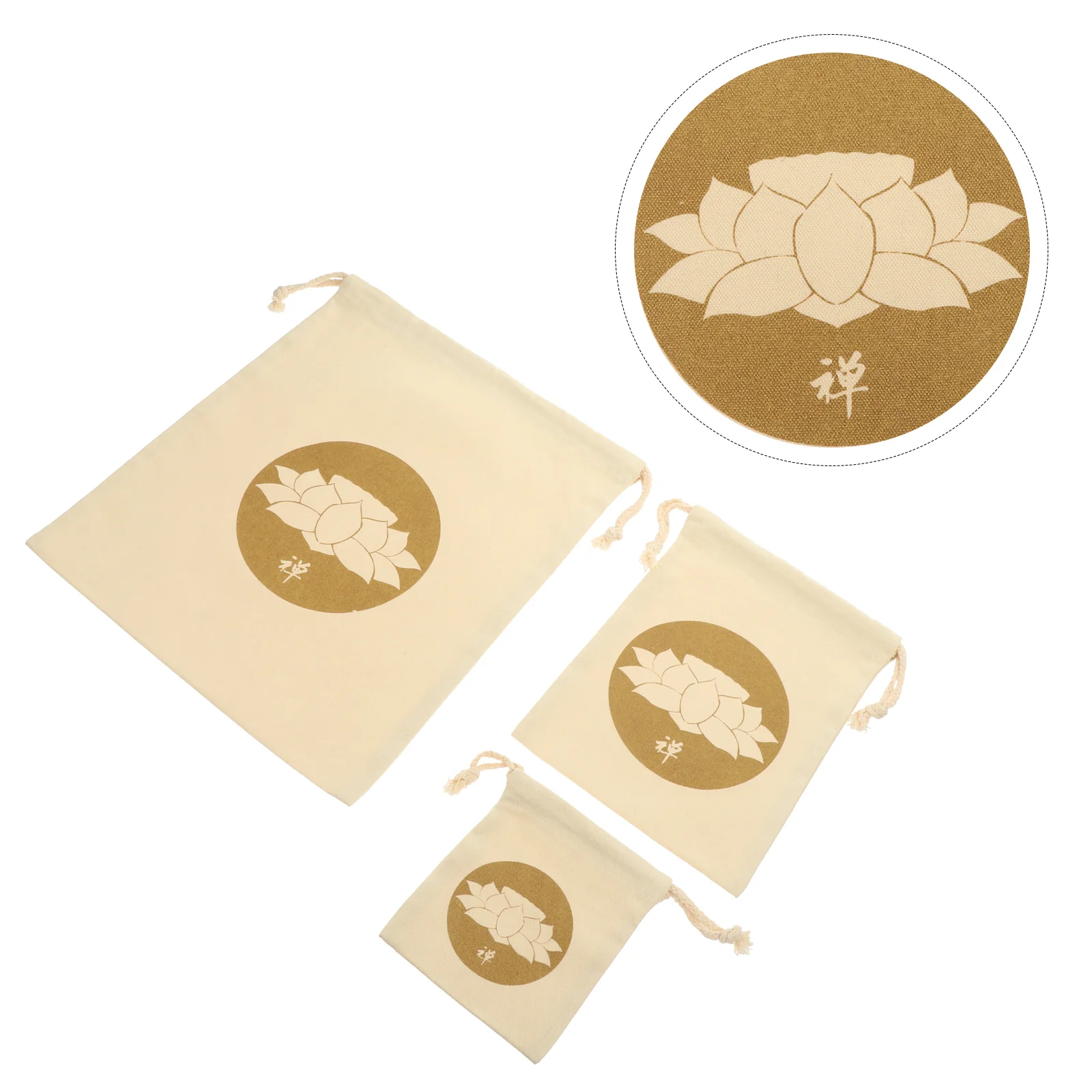 3 Pcs Buddha Sound Bowl Bag Cotton Linen Storage Compact Size Smooth Drawstring Easy Open Tibetan Holder
3 Pcs Buddha Sound Bowl Bag Cotton Linen Storage Compact Size Smooth Drawstring Easy Open Tibetan Holder