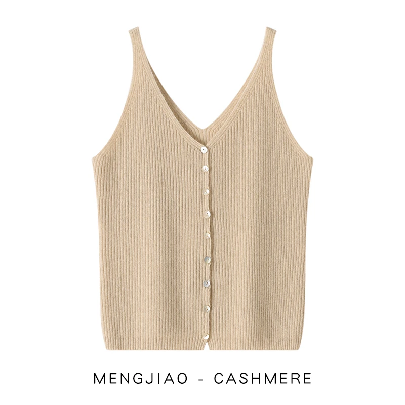 100% Cashmere Camisole Vest For Women, V-neck Sleeveless Base, Knitted Inner Layer, Slim Fit Sweater, 2026 New Style
100% Cashmere Camisole Vest For Women, V-neck Sleeveless Base, Knitted Inner Layer, Slim Fit Sweater, 2026 New Style