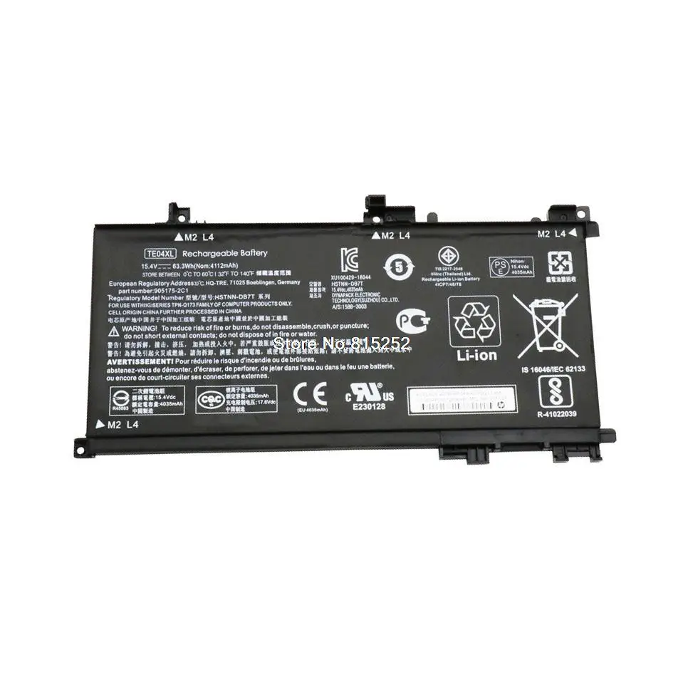 Аккумулятор для ноутбука HP 15-AX000 15-AX210MS 15-AX257NR 15-AX208NA TE04XL HSTNN-DB7T 905175 -2C1 905277 -855 15,4 В 4035 мАч 63,3 Втч
Аккумулятор для ноутбука HP 15-AX000 15-AX210MS 15-AX257NR 15-AX208NA TE04XL HSTNN-DB7T 905175 -2C1 905277 -855 15,4 В 4035 мАч 63,3 Втч