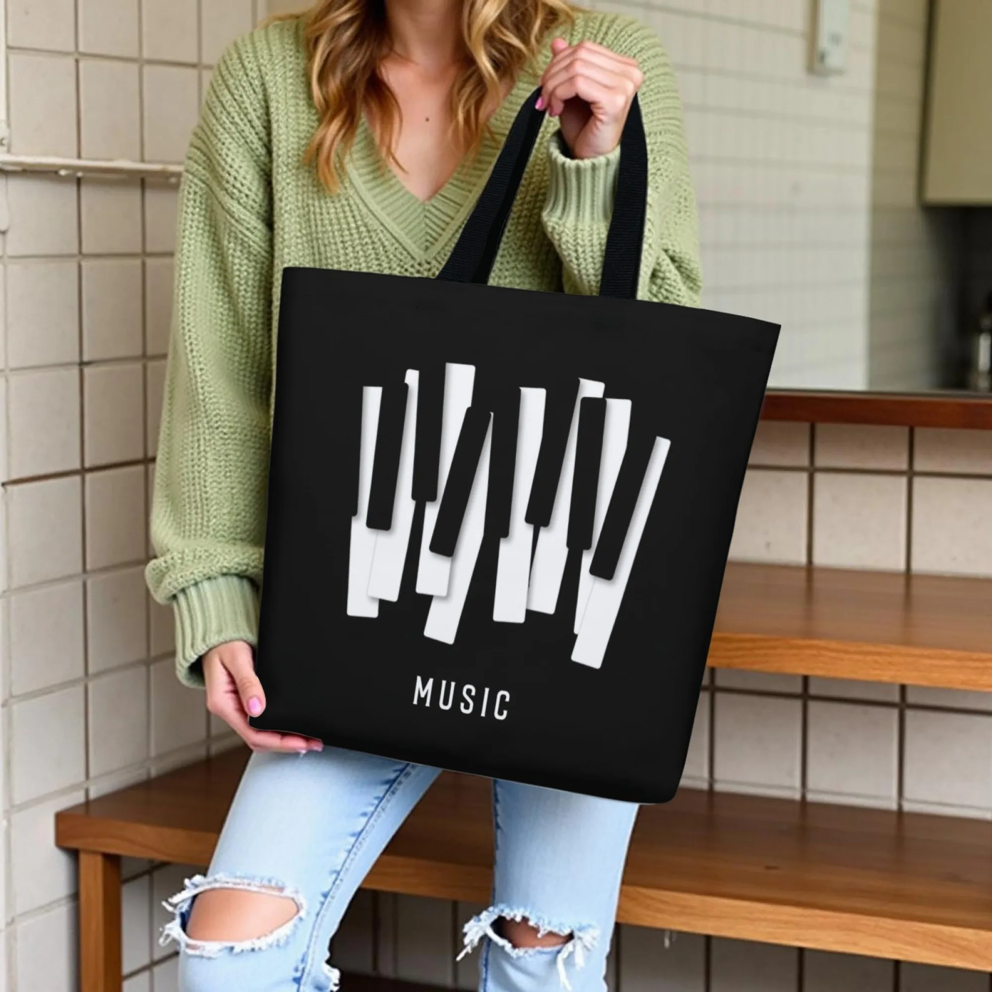 Холщовая большая сумка с городской художественной музыкой, клавиши фортепиано, художественная сумка с принтом, женская стильная сумка для покупок, идеально подходящая для музыкального искусства и повседневной жизни
Холщовая большая сумка с городской художественной музыкой, клавиши фортепиано, художественная сумка с принтом, женская стильная сумка для покупок, идеально подходящая для музыкального искусства и повседневной жизни