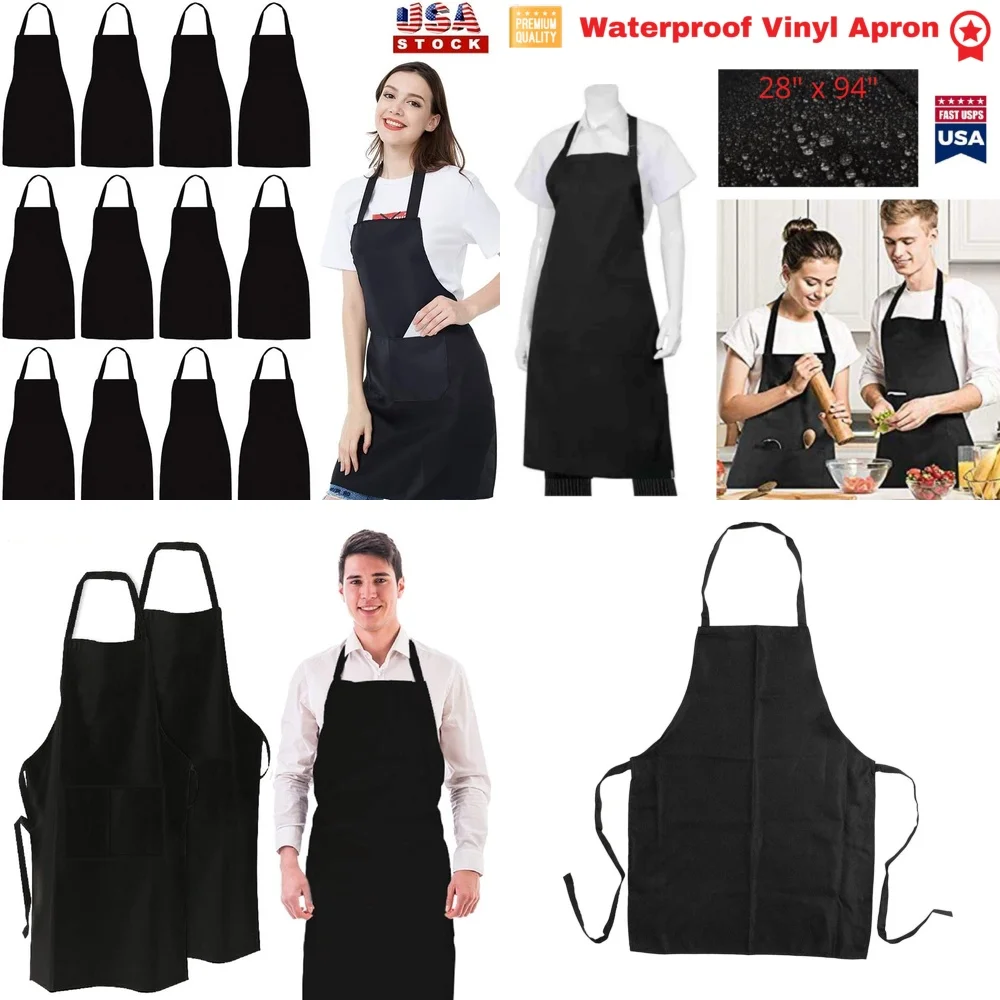 2PCS Kitchen Apron with Pockets Cooking Bib Apron for Women and Men BBQ Grilling Baking Camping Outdoor Grilling Gardening
2PCS Kitchen Apron with Pockets Cooking Bib Apron for Women and Men BBQ Grilling Baking Camping Outdoor Grilling Gardening
