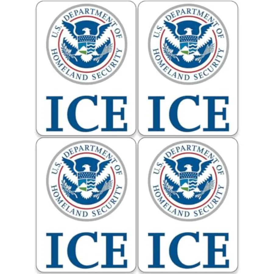4-Pack: ICE Bumper Sticker Homeland Security Logo Support Border Patrol Conservative Republica Vinyl Decal for car Truck or Van
4-Pack: ICE Bumper Sticker Homeland Security Logo Support Border Patrol Conservative Republica Vinyl Decal for car Truck or Van
