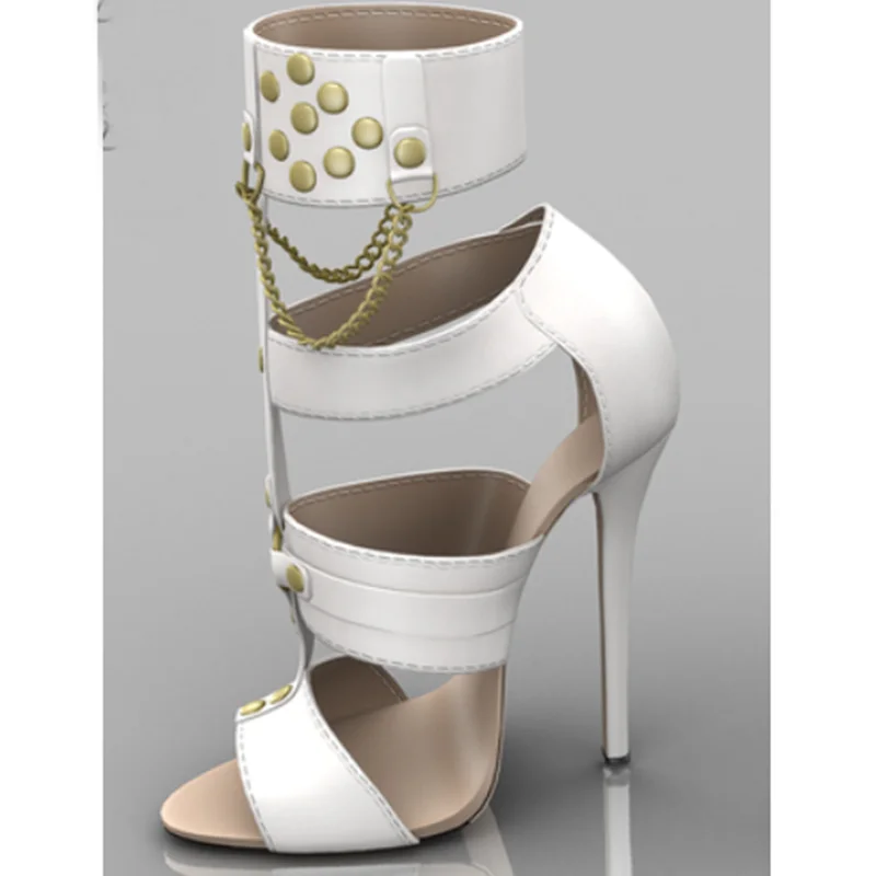 Белые матовые сандалии с заклепками и цепочкой, пикантная модная летняя повседневная женская обувь большого размера на тонком высоком каблуке с открытым носком, Zapatillas Mujer
Белые матовые сандалии с заклепками и цепочкой, пикантная модная летняя повседневная женская обувь большого размера на тонком высоком каблуке с открытым носком, Zapatillas Mujer