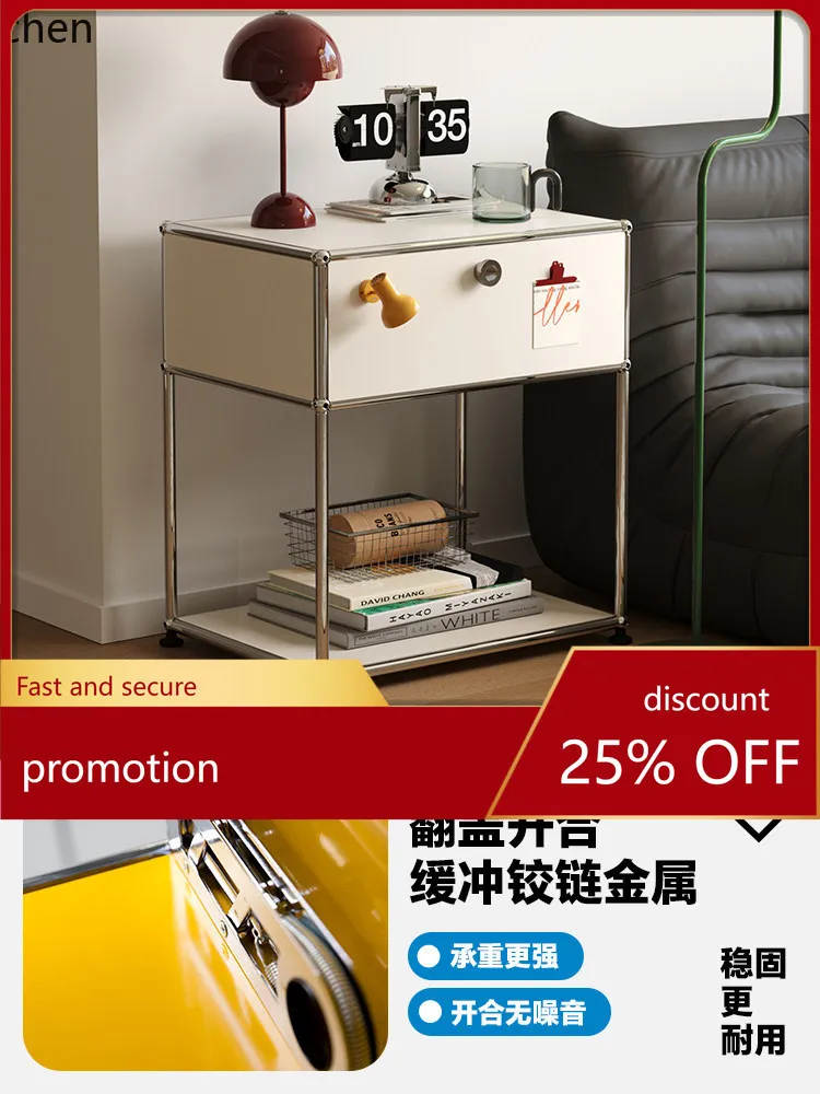 ZML Bedside Table Home Minimalist Bedroom Storage Cabinet Stainless Steel Vintage Side Cabinet
ZML Bedside Table Home Minimalist Bedroom Storage Cabinet Stainless Steel Vintage Side Cabinet
