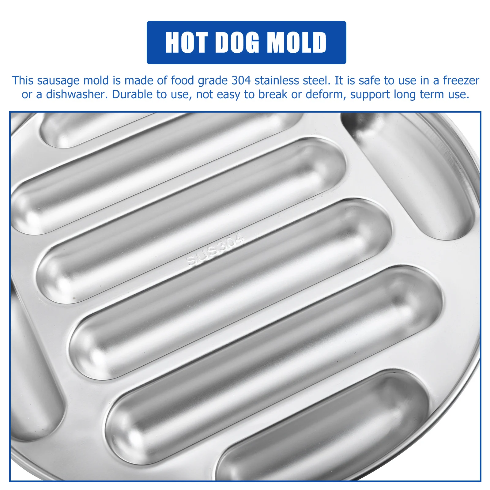 8-Cavity Stainless Steel Sausage Mold Food Grade 304 Hot Dog Mould Steamer Baking Grill Mold Dishwasher Safe Easy
8-Cavity Stainless Steel Sausage Mold Food Grade 304 Hot Dog Mould Steamer Baking Grill Mold Dishwasher Safe Easy