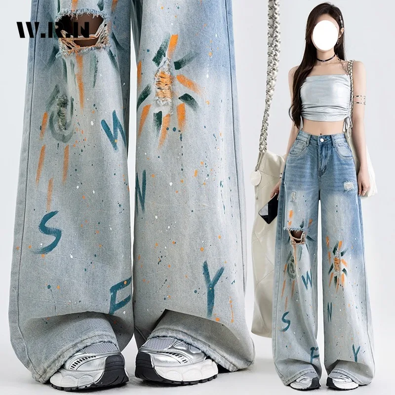 Women's Y2K Ripped Sexy Denim Trouser Damage Vintage Casual HOtsweet Retro High Waist Jeans Grunge 2000s Street Emo Pants
Women's Y2K Ripped Sexy Denim Trouser Damage Vintage Casual HOtsweet Retro High Waist Jeans Grunge 2000s Street Emo Pants