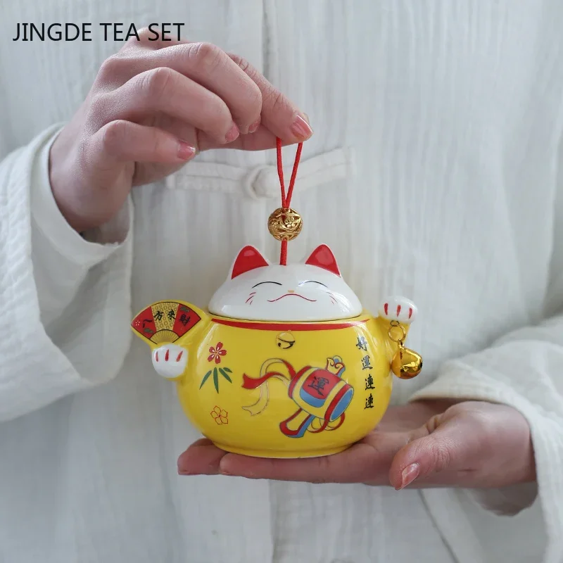 Cute Lucky Cat Ceramic Tea Tins Portable Coffee Moisture-proof Jar Pot Kitchen Storage Tea Container Home Decor Small Ornament
Cute Lucky Cat Ceramic Tea Tins Portable Coffee Moisture-proof Jar Pot Kitchen Storage Tea Container Home Decor Small Ornament