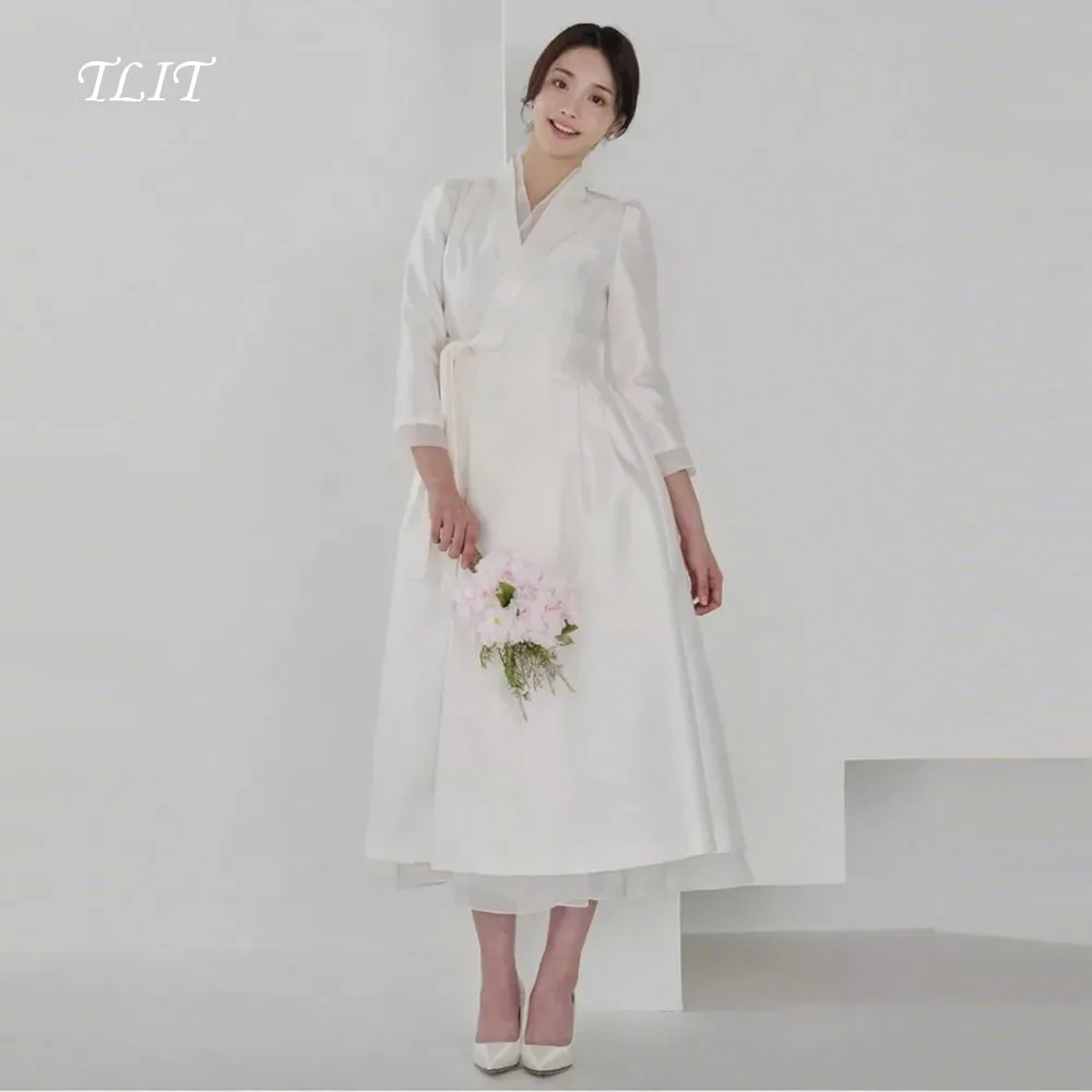 TLIT 2025 Elegant Silk Satin Evening Dress V-Neck Long Sleeves Prom Gowns Korea Wedding Dress Photo Shoot Customized Party Gown
TLIT 2025 Elegant Silk Satin Evening Dress V-Neck Long Sleeves Prom Gowns Korea Wedding Dress Photo Shoot Customized Party Gown