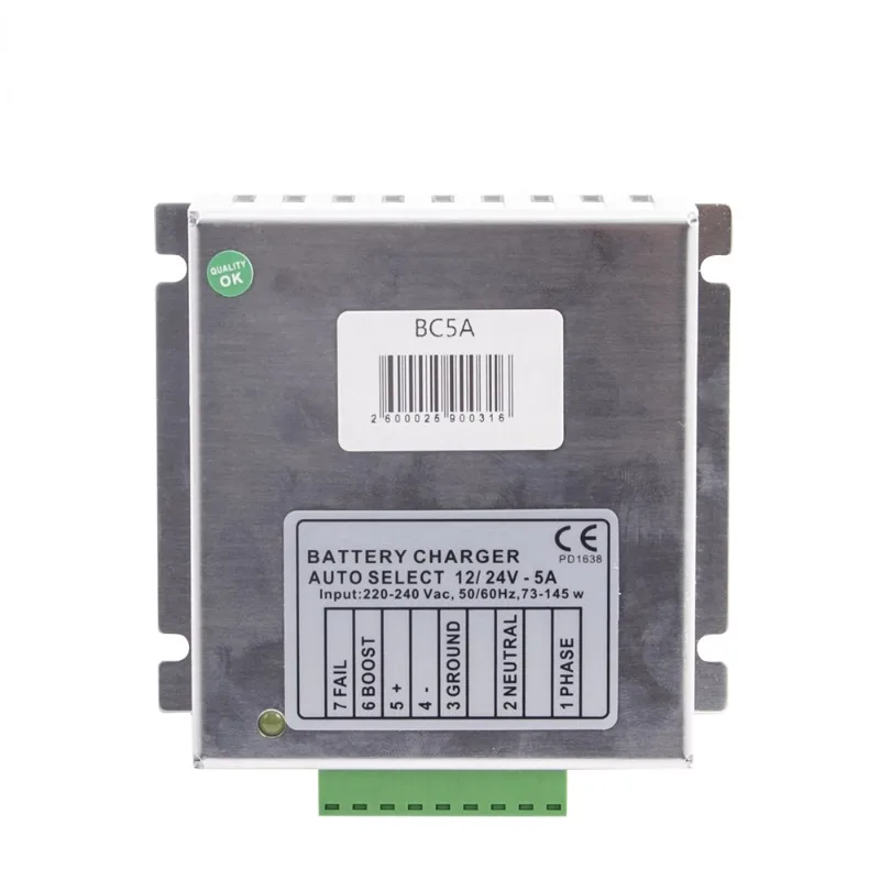 For 12V 24V 5A Diesel Generator Unit Battery Battery Charger Module Floating Charger Bc5a
For 12V 24V 5A Diesel Generator Unit Battery Battery Charger Module Floating Charger Bc5a