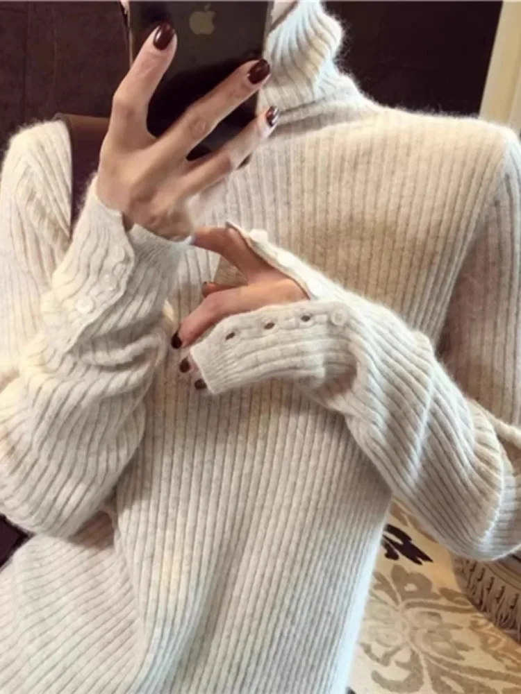 Stacked High Neck Sweater For Women'S Autumn And Winter European Products, High-End And Slim Fit Soft And Sticky Top
Stacked High Neck Sweater For Women'S Autumn And Winter European Products, High-End And Slim Fit Soft And Sticky Top