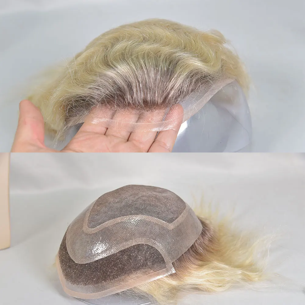 Men's Human Hair Toupee Lace Frontal Natural Hairline Mono Net Thin Skin PU Ombre Color 8x10 Inch Hair Pieces 4T613#
Men's Human Hair Toupee Lace Frontal Natural Hairline Mono Net Thin Skin PU Ombre Color 8x10 Inch Hair Pieces 4T613#