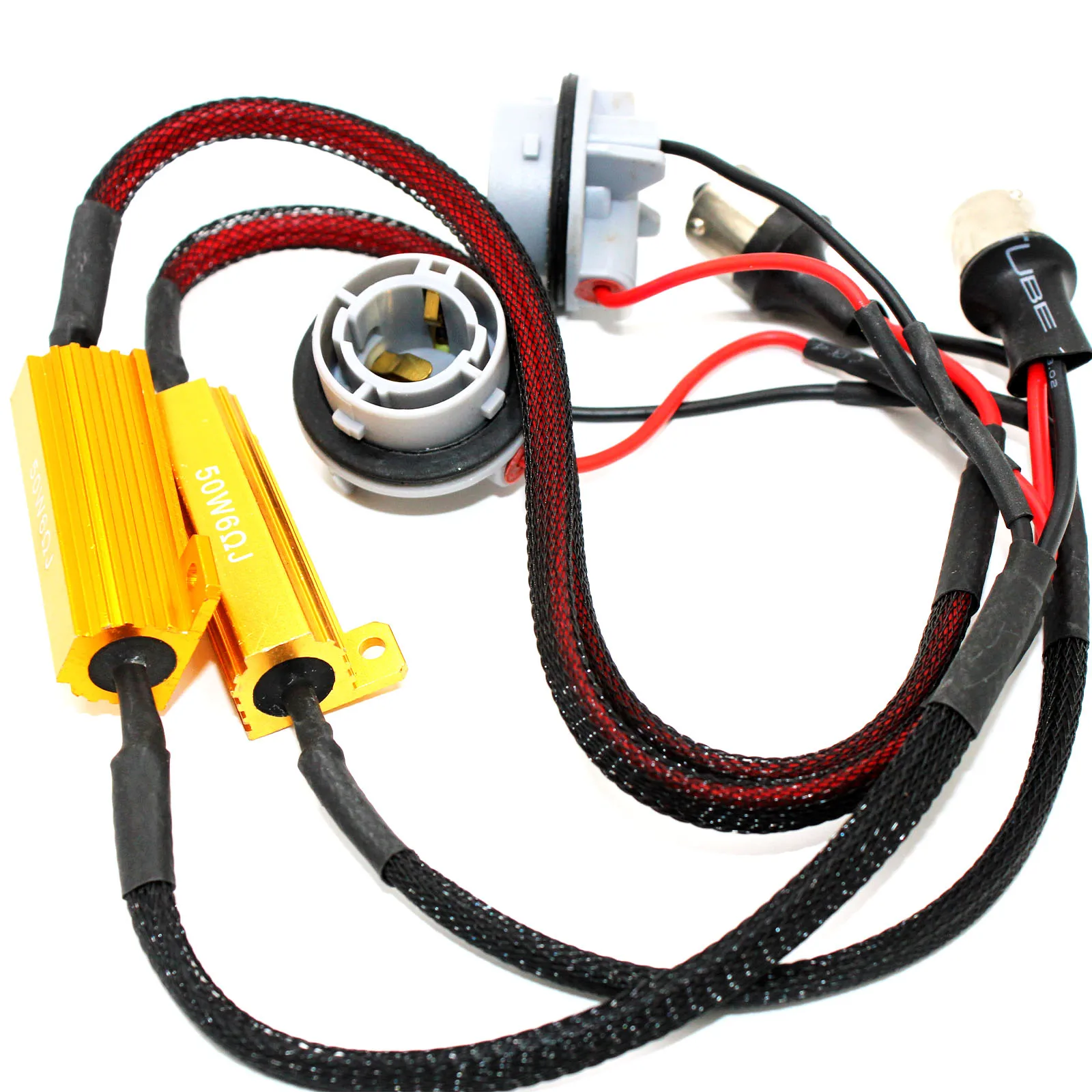 2x LED Resistor 6 Ohm 50W 1156 180° Bau15s Py21w Relay Harness Adapter Anti Flicker Error Decoder Canceller
2x LED Resistor 6 Ohm 50W 1156 180° Bau15s Py21w Relay Harness Adapter Anti Flicker Error Decoder Canceller