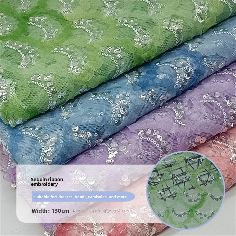 Sequin Embroidery Mesh Fabric for DIY Sewing Handmade Garment Accessories Clothing Fashion Material Cloth By The Yard
Sequin Embroidery Mesh Fabric for DIY Sewing Handmade Garment Accessories Clothing Fashion Material Cloth By The Yard