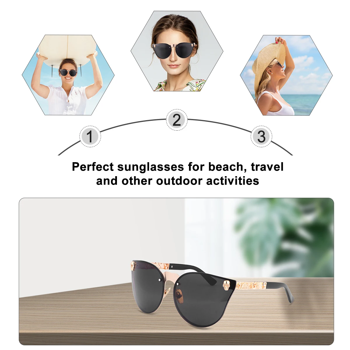 1pc Stylish Sunglasses Skull Design Fashion Eyewear Uv Protection Durable Lightweight Retro Frame Beach Eyeglasses For Women Men
1pc Stylish Sunglasses Skull Design Fashion Eyewear Uv Protection Durable Lightweight Retro Frame Beach Eyeglasses For Women Men