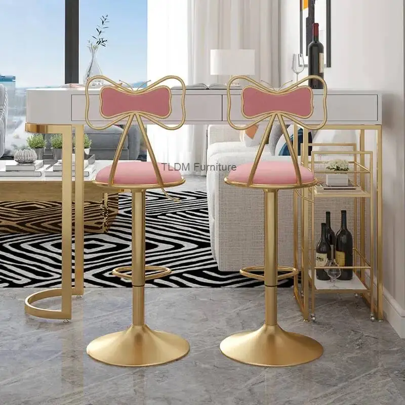 Aesthetic Relaxing Bar Chairs Metal Pink Long Comfortable Vanity Metal Soft Bar Chairs Design With Back Sillas Trendy Furniture
Aesthetic Relaxing Bar Chairs Metal Pink Long Comfortable Vanity Metal Soft Bar Chairs Design With Back Sillas Trendy Furniture