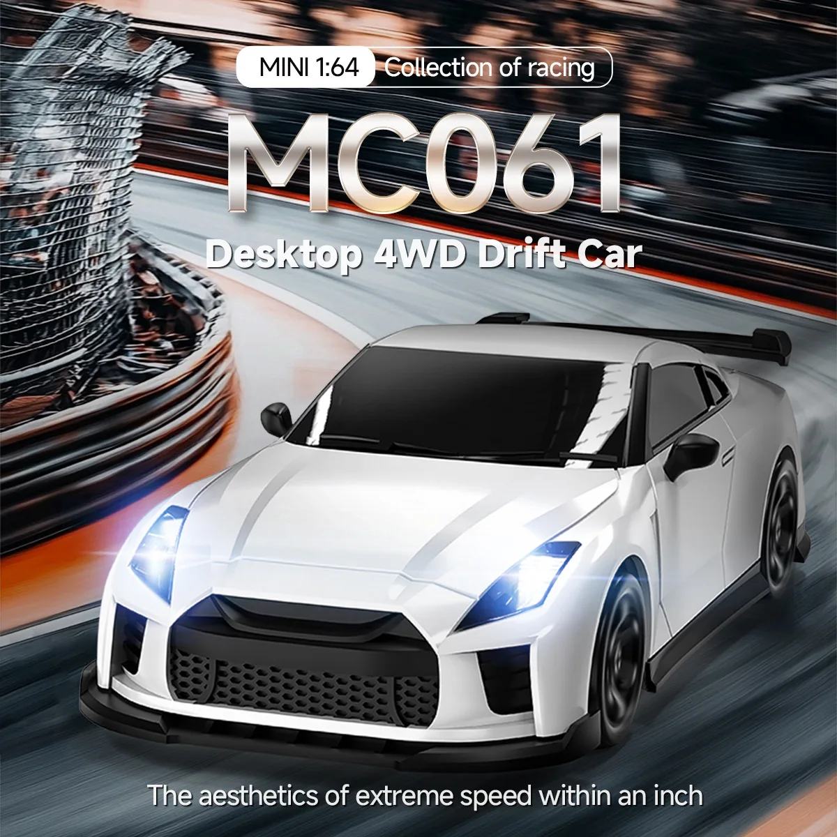 MCARRO 1:64 Scale Mini Remote Control Drift Car 4WD MC061 Realistic GTR Racing Sports Car Desktop Ornament For RC Collectors
MCARRO 1:64 Scale Mini Remote Control Drift Car 4WD MC061 Realistic GTR Racing Sports Car Desktop Ornament For RC Collectors