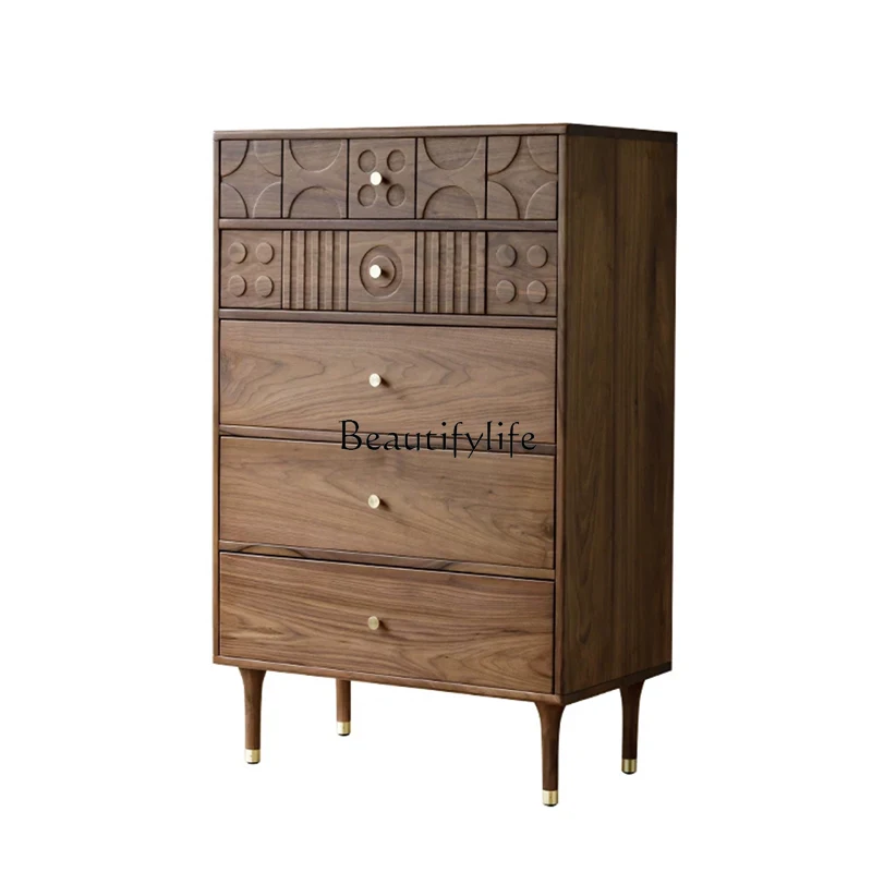 Nordic simple medieval solid wood chest small apartment bedroom living room storage locker
Nordic simple medieval solid wood chest small apartment bedroom living room storage locker
