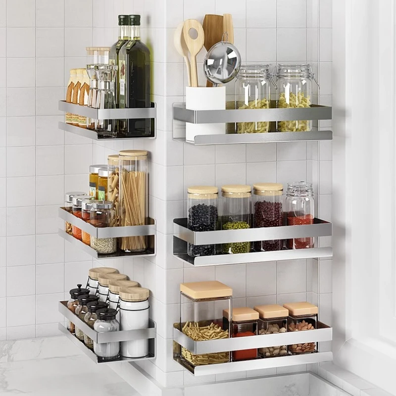 304 Stainless Steel Spice Rack No-Drill Kitchen Organizer for Oil Bottles & Condiments Space-Saving Wall Mounted Seasoning Shelf
304 Stainless Steel Spice Rack No-Drill Kitchen Organizer for Oil Bottles & Condiments Space-Saving Wall Mounted Seasoning Shelf