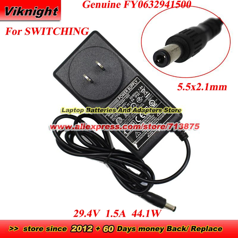 Genuine FY0632941500 AC Adapter 29.4V 1.5A 44.1W US plug SWITCHING Power Adapter with 5.5x2.1mm tip Charger
Genuine FY0632941500 AC Adapter 29.4V 1.5A 44.1W US plug SWITCHING Power Adapter with 5.5x2.1mm tip Charger