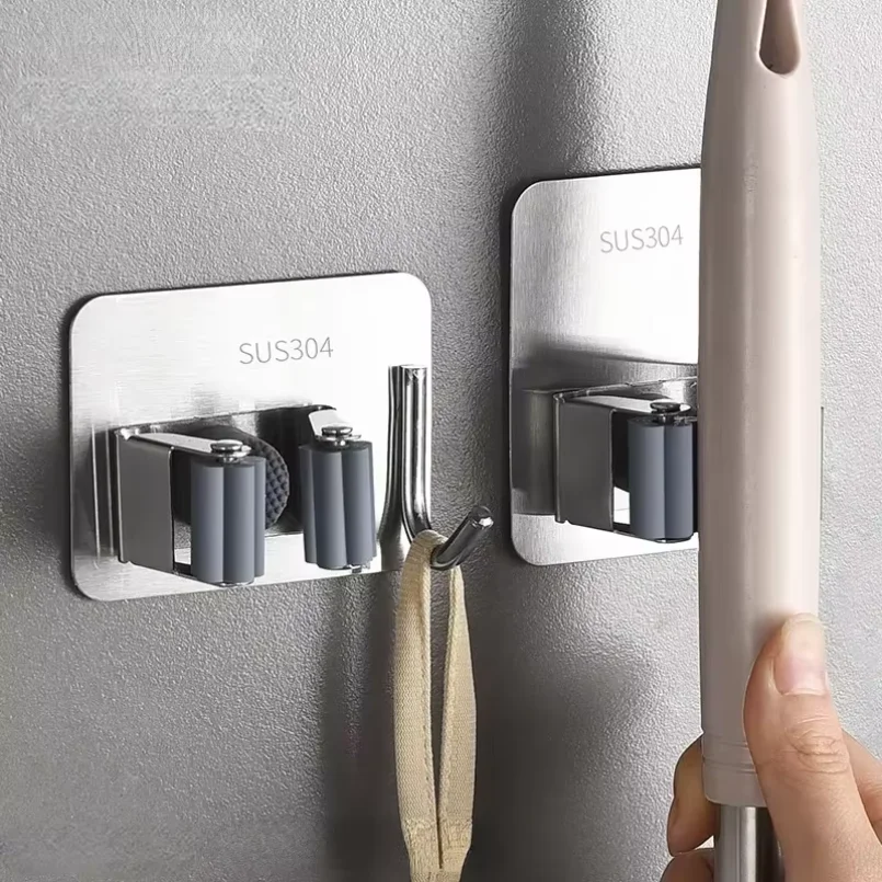 Adhesive Wall Multi-Purpose Hooks Mop & Broom Hanger Hook for Kitchen Bathroom Home Organizer - Easy Hanging No Drill Required
Adhesive Wall Multi-Purpose Hooks Mop & Broom Hanger Hook for Kitchen Bathroom Home Organizer - Easy Hanging No Drill Required
