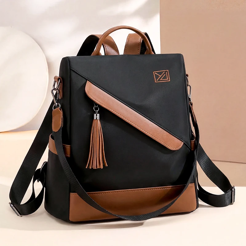 Fashion Women Backpack Large Capacity and Tassel Waterproof Nylon Daypack Anti-theft Casual Travel Shoulder Bag Ladies Rucksack
Fashion Women Backpack Large Capacity and Tassel Waterproof Nylon Daypack Anti-theft Casual Travel Shoulder Bag Ladies Rucksack