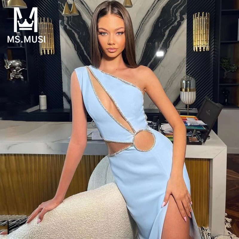 MSMUSI 2022 New Fashion Women Sexy One Shoulder Crystal Hollow Out Sleeveless Bodycon Backless Party Club Bandage Midi Dress
MSMUSI 2022 New Fashion Women Sexy One Shoulder Crystal Hollow Out Sleeveless Bodycon Backless Party Club Bandage Midi Dress