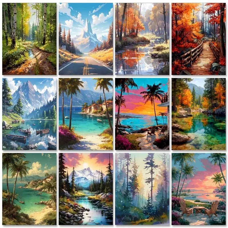 SDOYUNO Paint By Numbers Landsape Kits Acrylic Hand Painted On Canvas DIY Frame Handmade Unique Gift For Adults Home Decoration
SDOYUNO Paint By Numbers Landsape Kits Acrylic Hand Painted On Canvas DIY Frame Handmade Unique Gift For Adults Home Decoration