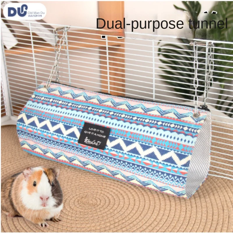 Hamster Dual-Use Hammock Tunnel Small Animal Squirrel Tunnel Tube Toy Cartoon Printed Hanging Cage Swinging Sleeping Bed Nest
Hamster Dual-Use Hammock Tunnel Small Animal Squirrel Tunnel Tube Toy Cartoon Printed Hanging Cage Swinging Sleeping Bed Nest