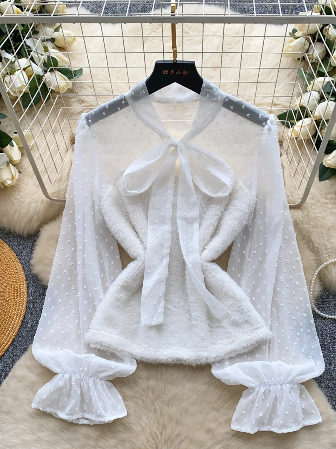 Women's White Lace-up Bow Shirts Blouses Y2k Vintage 2000s Elegant Long Sleeve Mesh Patchwork Shirt Clothes Spring Autumn 2025
Women's White Lace-up Bow Shirts Blouses Y2k Vintage 2000s Elegant Long Sleeve Mesh Patchwork Shirt Clothes Spring Autumn 2025