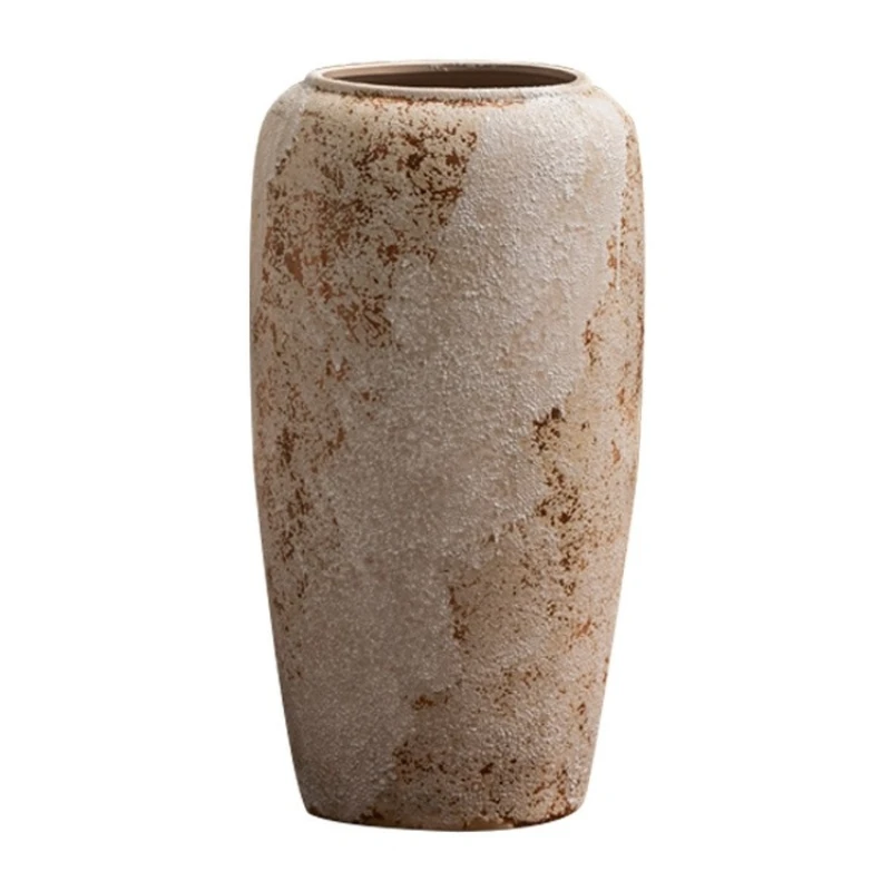 Retro coarse pottery floor-to-ceiling vase, wabi-sabi wind ceramic ornament, home furnishing, home furnishing, and hotel
Retro coarse pottery floor-to-ceiling vase, wabi-sabi wind ceramic ornament, home furnishing, home furnishing, and hotel