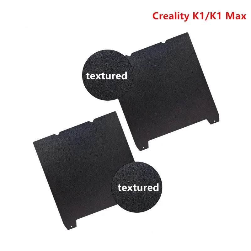 3D Printer K1 Max 310x315mm PEI Build Plate Double Sided Black Textured PEI Flexible Spring Steel Sheet for Ender-3 V3 Plus
3D Printer K1 Max 310x315mm PEI Build Plate Double Sided Black Textured PEI Flexible Spring Steel Sheet for Ender-3 V3 Plus